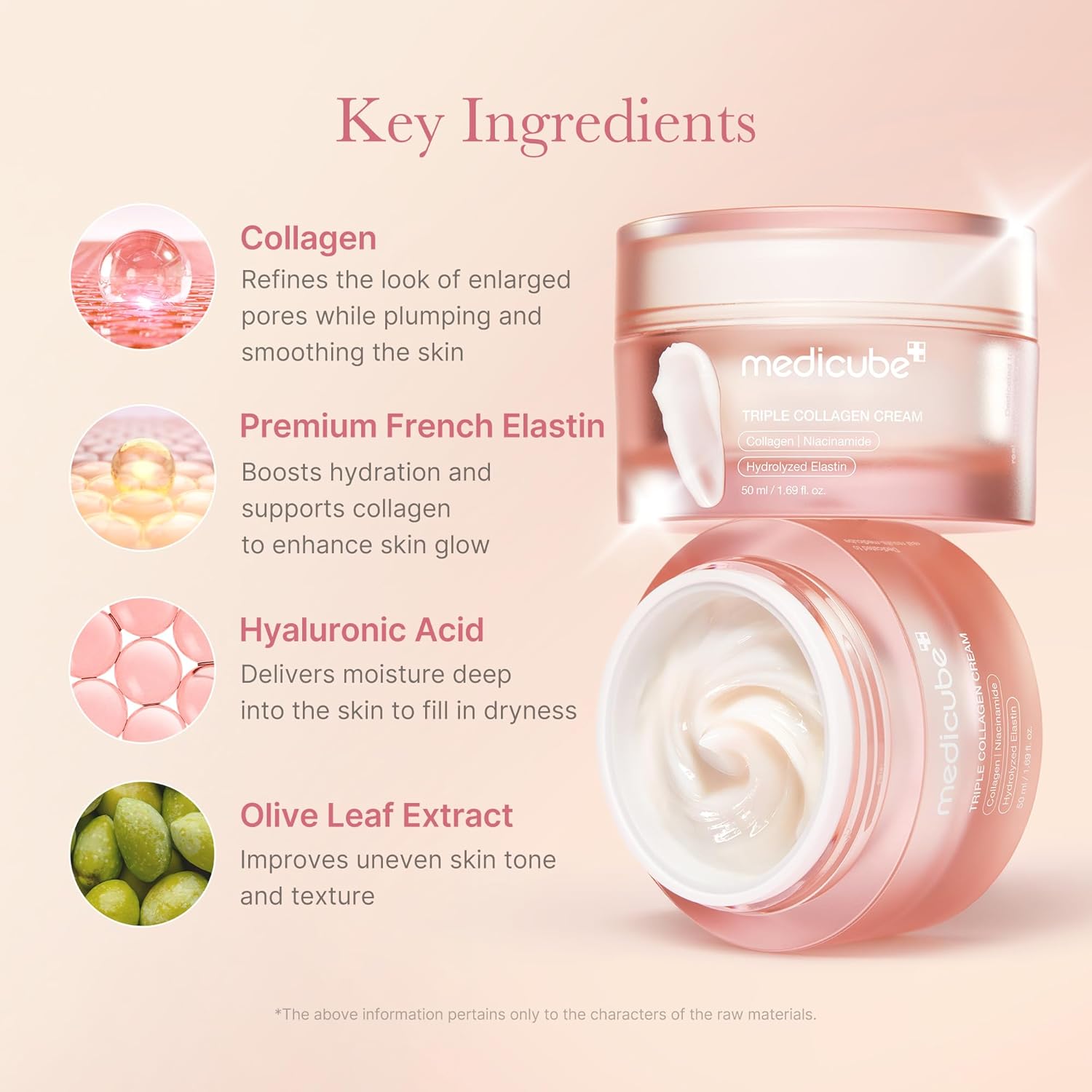Medicube Triple Collagen Cream — deep hydration + firming with collagen, hyaluronic acid, and elastin for smoother, bouncy skin