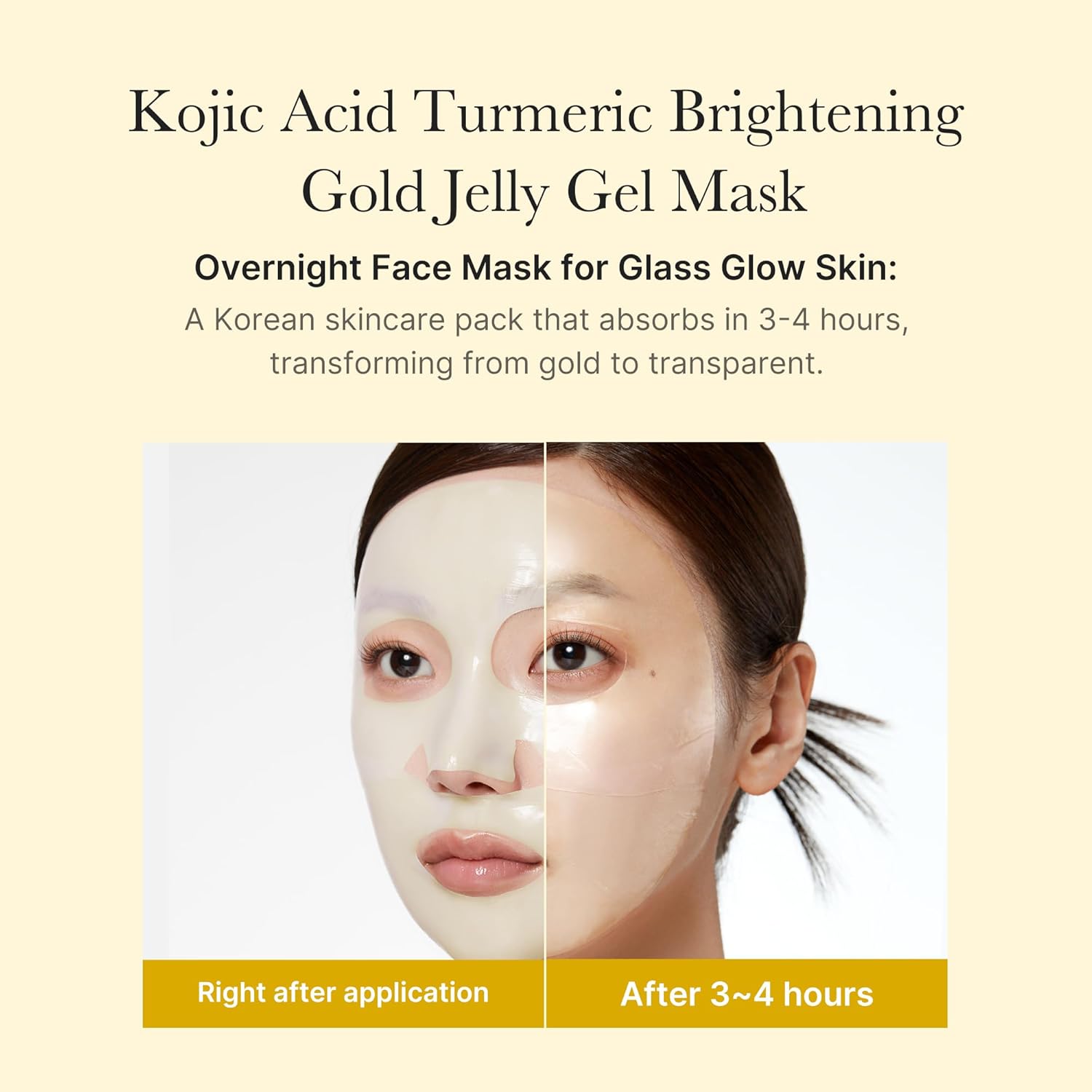 Medicube Kojic Acid Turmeric Gold Jelly Mask – 28g x 4 | Brightening & Hydrating Glass Skin