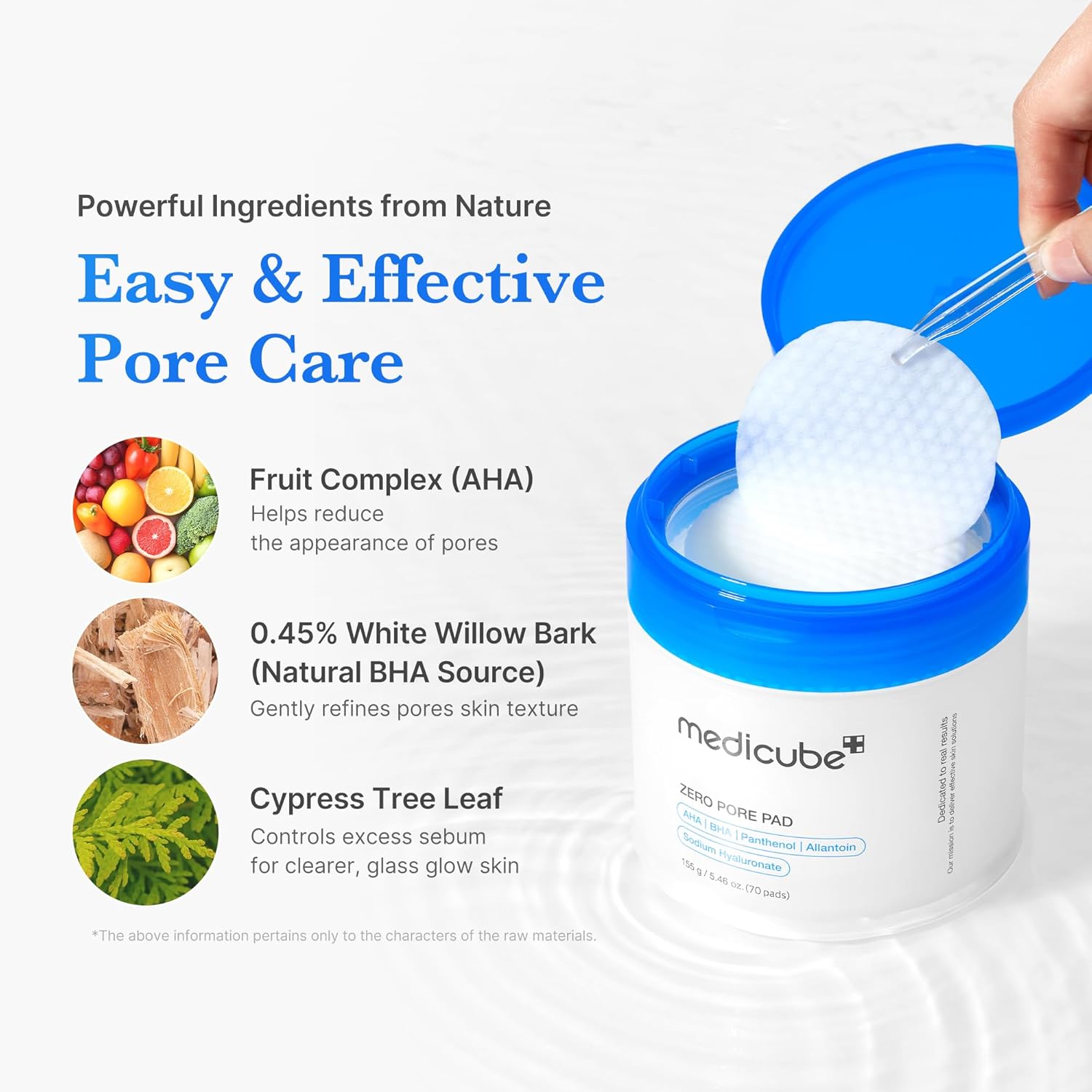 Medicube Zero Pore Pads 2.0 — dual-textured toner pads with AHA + BHA to exfoliate, unclog pores, and smooth skin. Gentle, effective, Korean skincare staple.